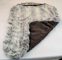 Silver Fox & Grey Mink Travel Bed or Blanket
