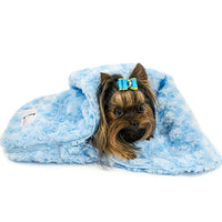 Snuggle Pup Blankets Sleeping  Bag in Tan, Blue, Pink, Grey, Cream and Chocolate