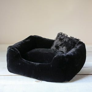 The Divine Dog Bed in White, Dove Grey, and Black