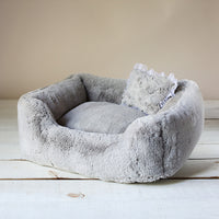 The Divine Dog Bed in White, Dove Grey, and Black
