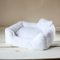 The Divine Dog Bed in White, Dove Grey, and Black
