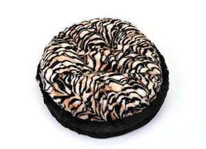 Tiger & Black Shag Bagel Bed