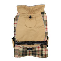 Alpine All-Weather Dog Coat - Beige Plaid
