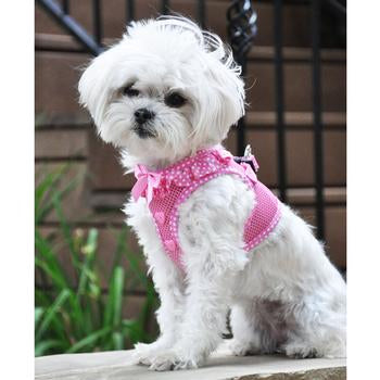 American River Choke Free Dog Harness - Pink Polka Dot