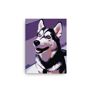 Handsome Husky Canvas Art