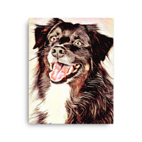 A Beautiful Border Collie Canvas Art
