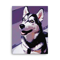 Handsome Husky Canvas Art
