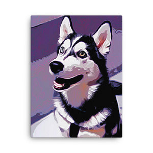 Handsome Husky Canvas Art