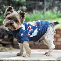 Combed Cotton Ugly Reindeer Holiday Dog Sweater
