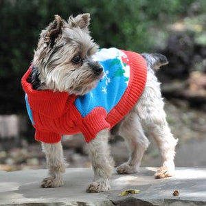 Combed Cotton Ugly Snowman Holiday Dog Sweater