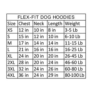 Flex-Fit Dog Hoodie Sweater- Black