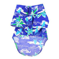 Hawaiian Camp Shirt - Ocean Blue and Palms
