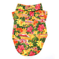 Hawaiian Camp Shirt - Sunset Hibiscus
