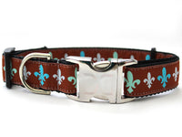 Napoleon Dog Collars with Silver Metal Buckle
