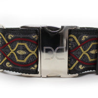 Arthur Extra Wide Dog Collar with Silver Metal Buckle