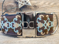 Duchess Extra Wide Dog Collar with Silver Metal Buckle
