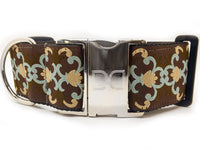 Duchess Extra Wide Dog Collar with Silver Metal Buckle
